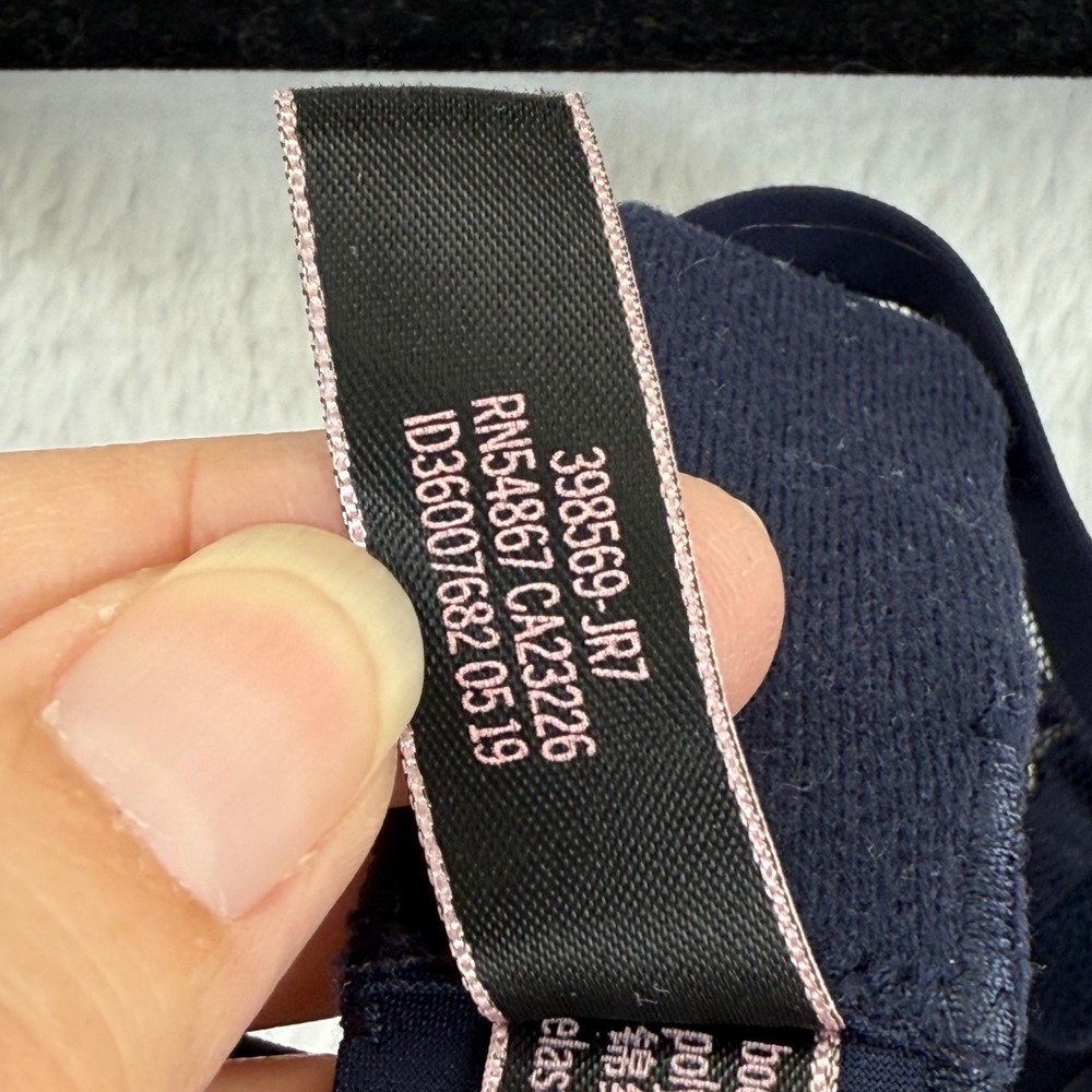 Victoria's Secret Unlined Demi Bra Navy Blue Mesh… - image 4